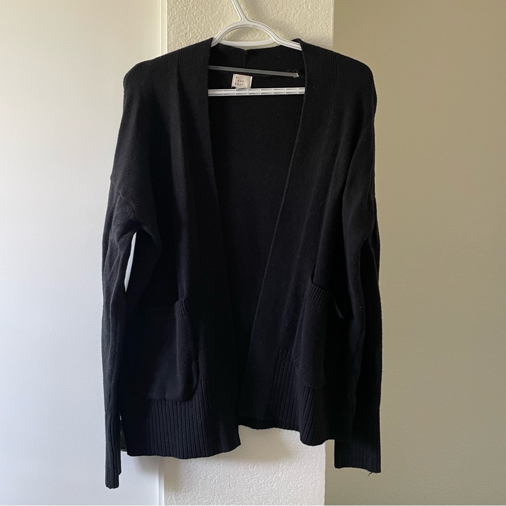 Black Cardigan with Pockets